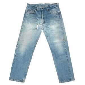 Vintage Levi's 80s Distressed 505 Denim Blue Jeans Red Tab Fits like 35 x 28
